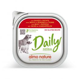 8 + 1 gratis! 9 x 300 g Almo Nature Daily  - mit Rind und Kartoffeln