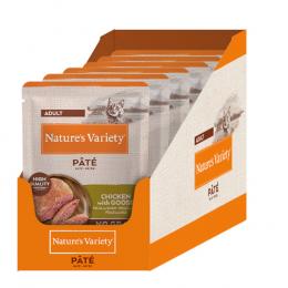 8 + 4 gratis! 12 x 70 g Nature's Variety Paté No Grain Adult - Huhn und Gans
