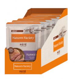 8 + 4 gratis! 12 x 70 g Nature's Variety Paté No Grain Adult - Truthahn
