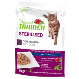 8 + 4 gratis! 12 x 85 g Natural Trainer - Adult Sterilised Lachs
