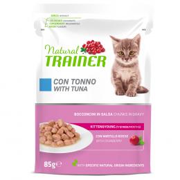 8 + 4 gratis! 12 x 85 g Natural Trainer - Kitten & Young Thunfisch