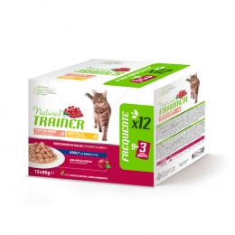 8 + 4 gratis! 12 x 85 g Natural Trainer - Mixpaket: Adult Huhn & Lachs