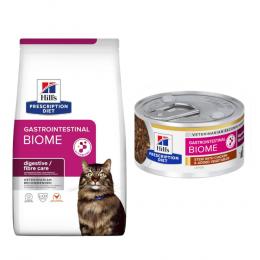 8 kg Hill's Prescription Diet Trockenfutter + 6 x 82 g passendes Nassfutter gratis! - Gastrointestinal Biome mit Huhn + 6 x 82 g mit Huhn & Gemüse