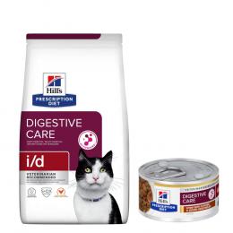 8 kg Hill's Prescription Diet Trockenfutter + 6 x 82 g passendes Nassfutter gratis! - i/d Digestive Care mit Huhn + 6 x 82 g Huhn & Gemüse
