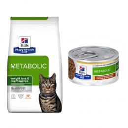 8 kg Hill's Prescription Diet Trockenfutter + 6 x 82 g passendes Nassfutter gratis! - Metabolic Gewichtsmanagement mit Huhn + 6 x 82 g Metabolic Ragout mit Huhn