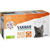 8 x 100 g | Yarrah | Bio-Patè Multipack für Katzen | Nassfutter | Katze