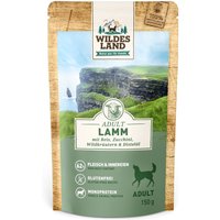 8 x 150 g | Wildes Land | Lamm mit Reis, Zucchini, Wildkräutern und Distelöl Classic Adult | Nassfutter | Hund