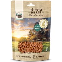 8 x 200 g | Wildes Land | Hühnchen mit Reis  Fleischsnacks | Snack | Hund,Katze