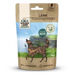 8 x 70 g | Wildes Land | Lamm Trainingssticks | Snack | Hund