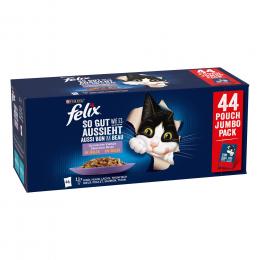 88 x 85 g / 88 x 80 g Felix Pouches zum Sonderpreis! - So gut wie es aussieht: Huhn, Rind, Thunfisch, Lachs (88 x 85 g)