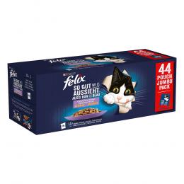 88 x 85 g / 88 x 80 g Felix Pouches zum Sonderpreis! - Tasty Shreds: Geschmacksvielfalt Vom Land: Rind, Huhn, Ente und Truthahn (88 x 80 g)