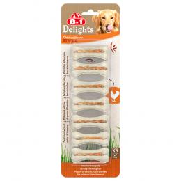 8in1 Delights Strong Kauknochen Huhn XS - XS, 140 g (7 Stück)