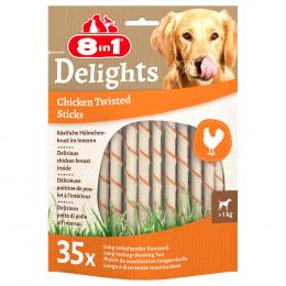 8in1 Delights Twisted Sticks für kleine Hunde Huhn - 70 Stück