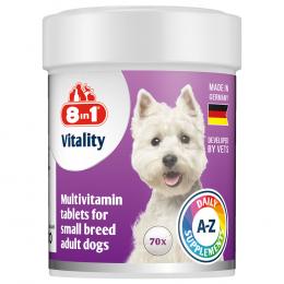 8in1 Vitality Multivitamin-Tabletten für kleine Rassen - 70 Tabletten