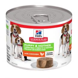 9 + 3 gratis! 12 x 200 g Hill's Science Plan Mousse - Puppy & Mother Tender Huhn