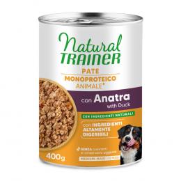 9 + 3 gratis! 12 x 415 g / 400 g Natural Trainer - Pate Monoproteico Medium & Maxi Adult Ente & Vollkorngetreide 12 x 400 g