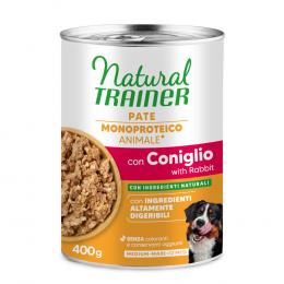 9 + 3 gratis! 12 x 415 g / 400 g Natural Trainer - Pate Monoproteico Medium & Maxi Adult Kaninchen & Vollkorngetreide 12 x 400 g