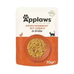 9 + 3 gratis! 12 x 70 g Applaws Pouch - Huhn mit Kürbis in Brühe
