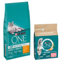 9,75 kg PURINA ONE + 2,8 kg Adult Lachs & Vollkorngetreide gratis! - Adult Huhn & Vollkorngetreide