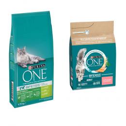 9,75 kg PURINA ONE + 2,8 kg Adult Lachs & Vollkorngetreide gratis! - Indoor Formula