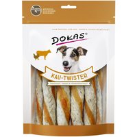 9 x 200 g | DOKAS | Kautwister Rinderhaut, Pansen & Hühnerbrustfilet | Snack | Hund