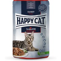 96 x 85 g | Happy Cat | Meat in Sauce Voralpen Rind Culinary | Nassfutter | Katze