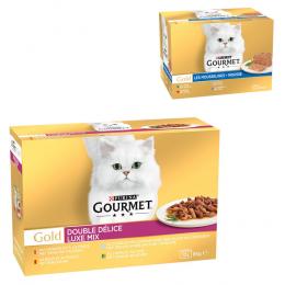 96 x 85 g Jumbopack Gourmet Gold + 24 x 85 g Feine Pastete Mix gratis! - Duo Delice Luxus-Mix