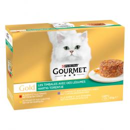 96 x 85 g Jumbopack Gourmet Gold + 26 x 85 g Perle Genuss in Soße gratis! - Saftig-Feine Streifen: Huhn, Meeresfisch, Rind, Lachs