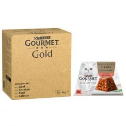 96 x 85 g Jumbopack Gourmet Gold + 4 x 57 g Revelations Fine Cuts gratis! - Raffiniertes Ragout: Rind, Huhn, Thunfisch, Lachs