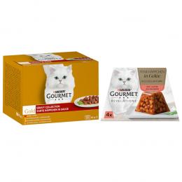 96 x 85 g Jumbopack Gourmet Gold + 4 x 57 g Revelations Fine Cuts gratis! - Zarte Häppchen: Rind, Huhn & Leber, Lachs & Huhn, Truthahn & Ente