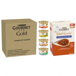 96 x 85 g Jumbopack Gourmet Gold + 48 x 45 g Soup Royale Fischauswahl gratis! - Terrine: mit Gemüse