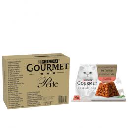 96 x 85 g Jumbopack Gourmet Perle + 4 x 57 g Revelations Fine Cuts gratis! - Fisch-Mix in Sauce