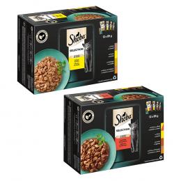 96 x 85 g Sheba Varietäten Frischebeutel zum günstigen Sparpreis! - Mixpaket 1 (6 Sorten)