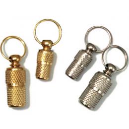 Adressanhänger aus Metall, Nr: 2 Silberfarben 22 mm