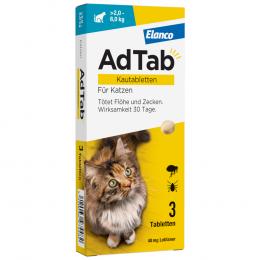 AdTab Kautabletten für Katzen, von 2 bis 8 kg - Sparpaket: 2 x 3 Tabletten