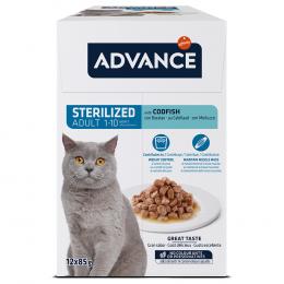 Advance Feline Sterilized Kabeljau - 12 x 85 g