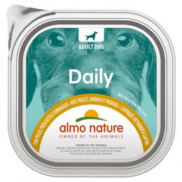 Almo Nature Daily 9 x 300 g - mit Huhn, Schinken und Käse