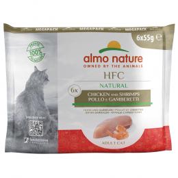 Almo Nature HFC Natural Pouch 6 x 55 g  - Huhn & Garnelen