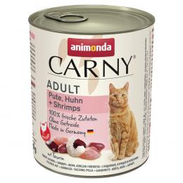 animonda Carny Adult 6 x 800 g - Pute, Huhn & Shrimps