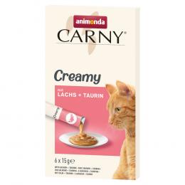 animonda Carny Adult Creamy - Sparpaket 24 x 15 g mit Lachs + Taurin