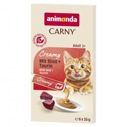 animonda Carny Adult Creamy - Sparpaket 24 x 16 g Rind & Taurin