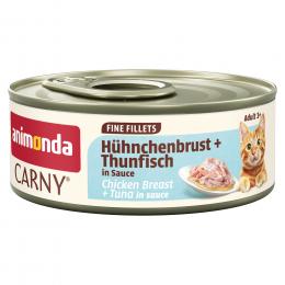 animonda Carny Adult Feine Fillets in Soße 12 x 60 g - Hühnchenbrust & Thunfisch