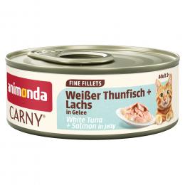 animonda Carny Adult Fine Fillets in Gelee 12 x 60 g - Weißer Thunfisch & Lachs
