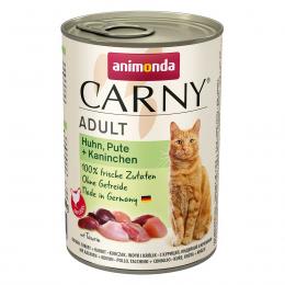 animonda Carny Adult Huhn, Pute und Kaninchen 24x400g