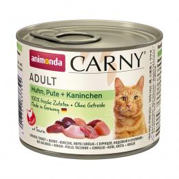 animonda Carny Adult Huhn, Pute und Kaninchen 6x200g
