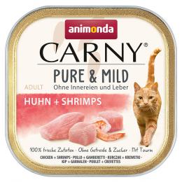 animonda Carny Adult Pure & Mild 32 x 100 g - Huhn + Shrimps