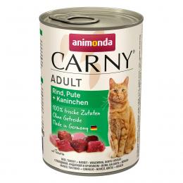 animonda Carny Adult Rind, Pute und Kaninchen 24x400g