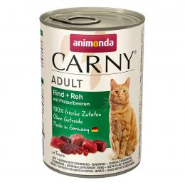 animonda Carny Adult Rind, Reh und Preiselbeeren 24x400g