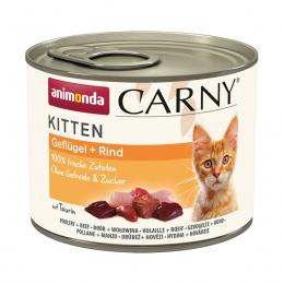 animonda Carny Kitten Geflügel + Rind 24x200g