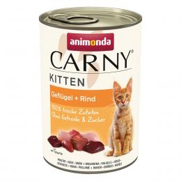animonda Carny Kitten Gefügel + Rind 12x400g